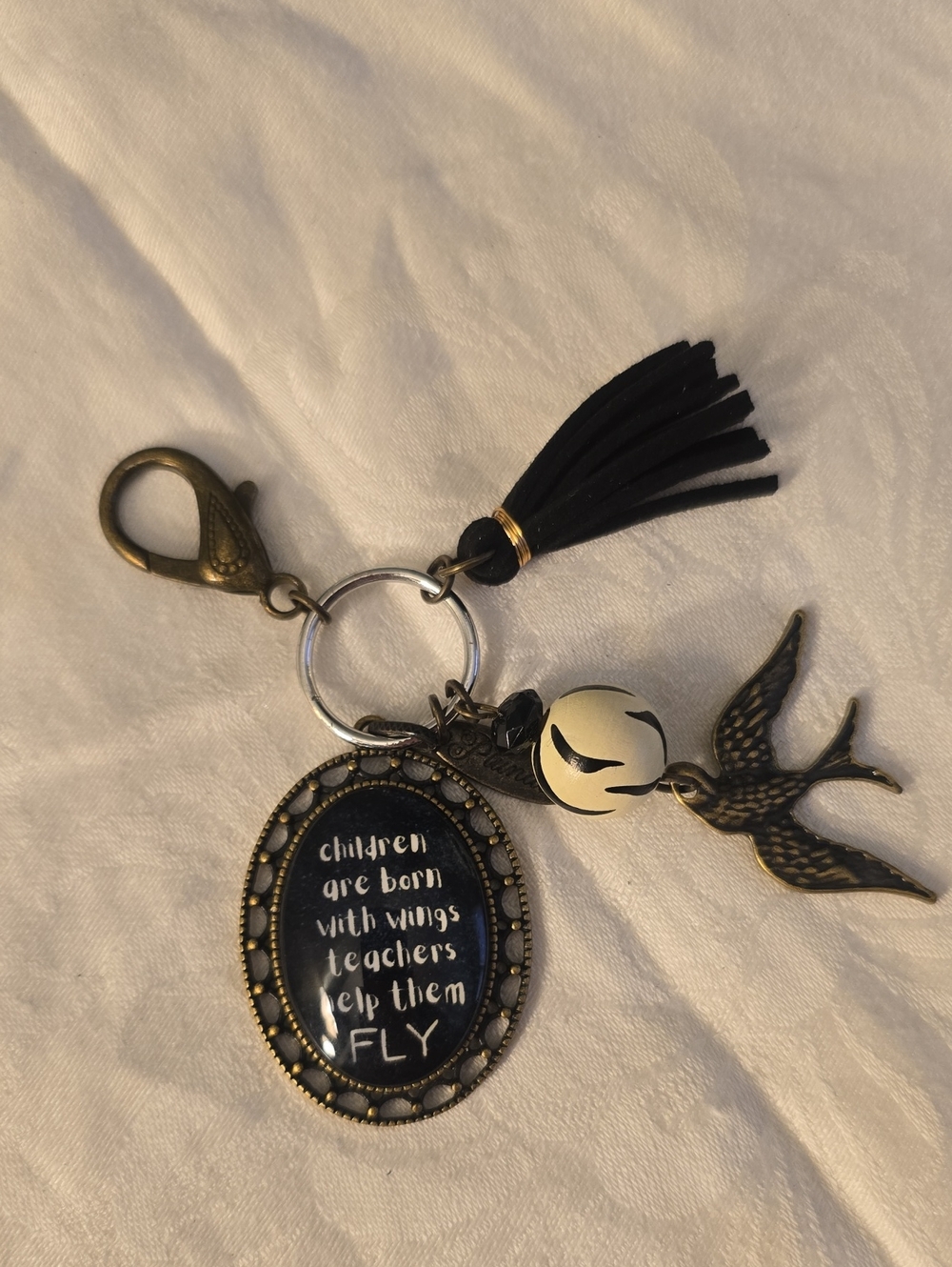 Plunder Teacher Appreciation Winged Charm Bag Charm New